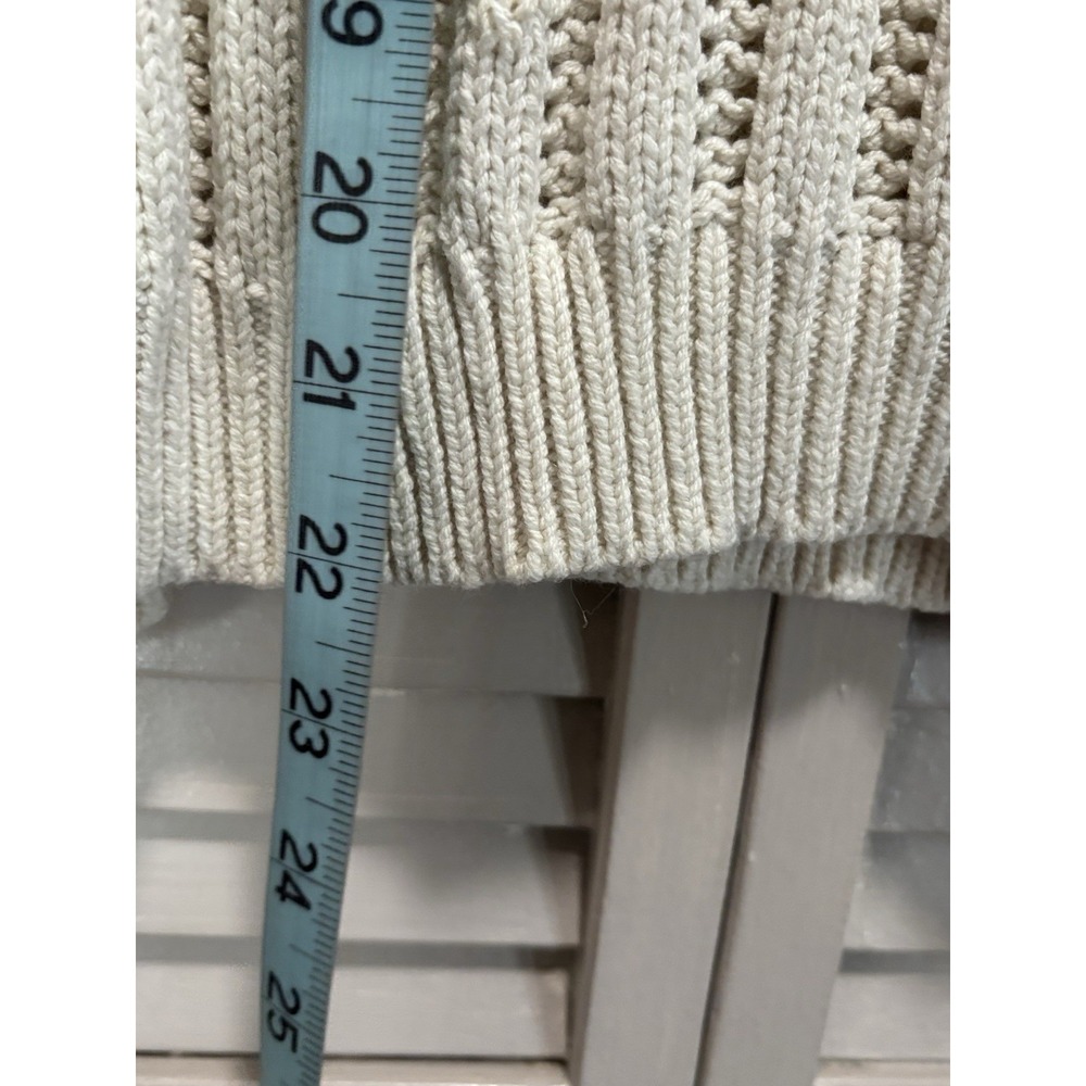 Jessica Simpson Cream Cable Knit Soft Sweater Sleeveless Size XL‎ - Picture 3 of 6